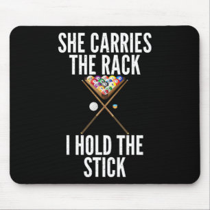 Sie trägt den Rack, den ich halte, den Stick Funny Mousepad
