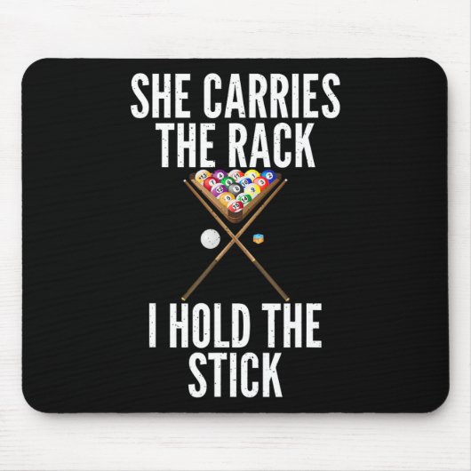 Sie trägt den Rack, den ich halte, den Stick Funny Mousepad (Vorne)