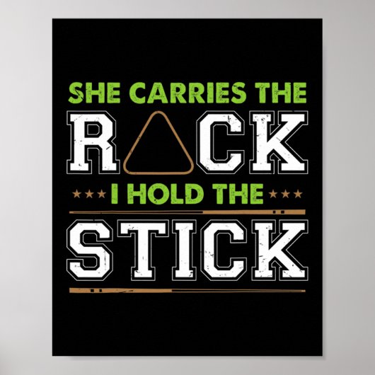 Sie trägt den Rack, den ich halte den Stick Funny  Poster (Vorne)