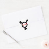 Sie Transgender Runder Aufkleber (Umschlag)