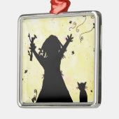 Sie träumt von der Magie im Mond Ornament Aus Metall (Links)