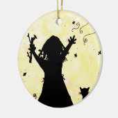 Sie träumt von Magie auf dem Mond Keramikornament (Links)