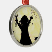 Sie träumt von Magie auf dem Mond Ornament Aus Metall (Rechts)