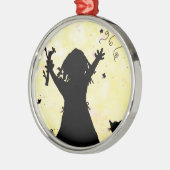 Sie träumt von Magie auf dem Mond Ornament Aus Metall (Links)