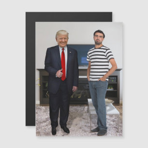 Sie treffen Präsident Donald Trump  Foto hinzufü Magneteinladung
