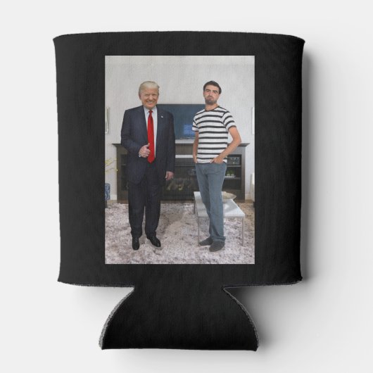 Sie treffen Präsident Donald Trump | Foto hinzufüg Dosenkühler (Rückseite)