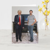 Sie treffen Präsident Donald Trump | Foto hinzufüg Karte (Gelbe Blume)
