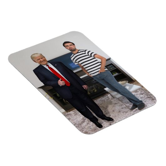 Sie treffen Präsident Donald Trump | Foto hinzufüg Magnet (Rechte Seite)