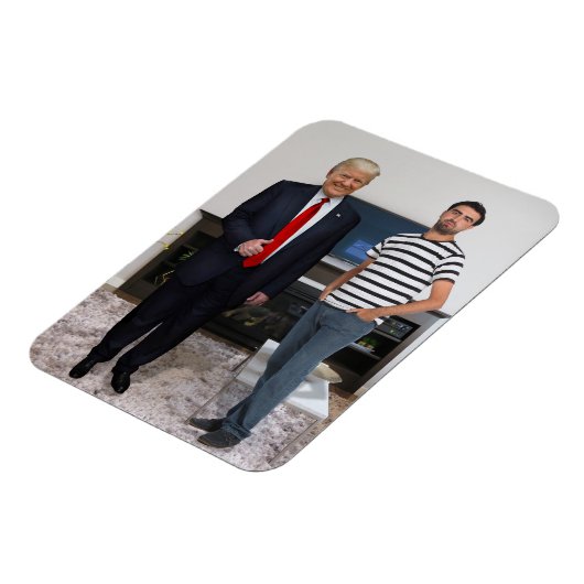 Sie treffen Präsident Donald Trump | Foto hinzufüg Magnet (Linke Seite)