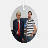 Sie treffen Präsident Donald Trump | Foto hinzufüg Ornament Aus Metall (Vorderseite links)