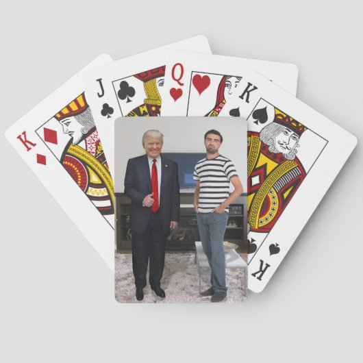 Sie treffen Präsident Donald Trump | Foto hinzufüg Spielkarten (Rückseite)