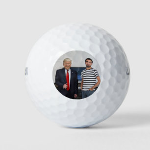 Sie treffen Präsident Donald Trump Foto hinzufüge Golfball