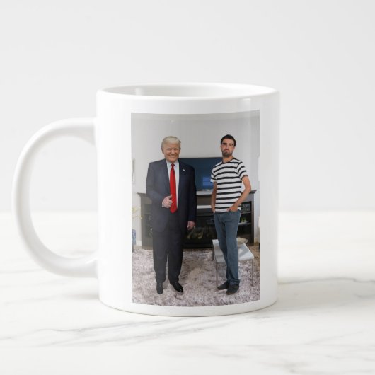 Sie treffen Präsident Donald Trump| Foto hinzufüge Jumbo-Tasse (Links)