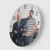 Sie treffen Präsident Joe Biden | Foto hinzufügen Große Wanduhr (Winkel)