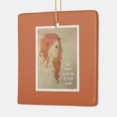 Sie trug Blumen im Haar Keramikornament (Links)