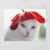 Sie trug einen Hut, der wie ein Tulip geformt wurd Postkarte (Vorderseite)