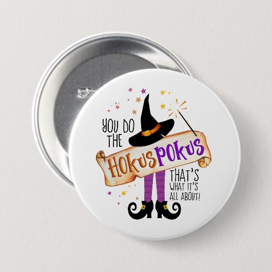 Sie tun den Hokus Pokus Hexenmagic ID982 Button (Vorne & Hinten)