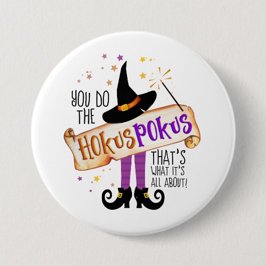 Sie tun den Hokus Pokus Hexenmagic ID982 Button (Vorderseite)