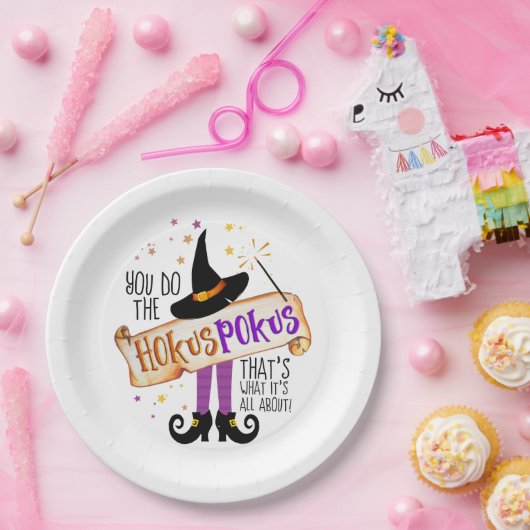 Sie tun den Hokus Pokus Hexenmagic ID982 Pappteller (Party)