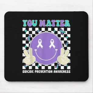Sie Türkis Lila Suizidbewusstsein Psychische Gesun Mousepad