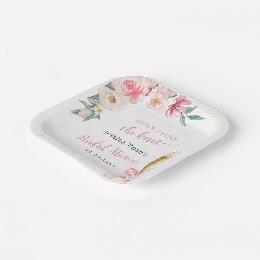 SIE TYPIERT DAS KNOCHENBRAUTPARTY PAPPTELLER (Gewinkelt)