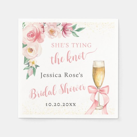 SIE TYPIERT DAS KNOCHENBRAUTPARTY SERVIETTE (Vorderseite)