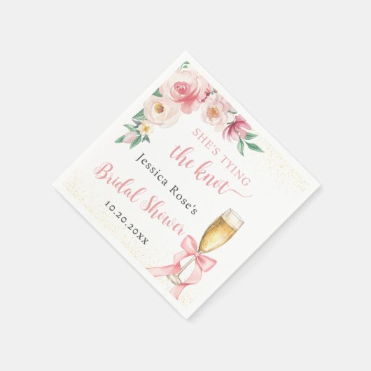 SIE TYPIERT DAS KNOCHENBRAUTPARTY SERVIETTE (Ecke)