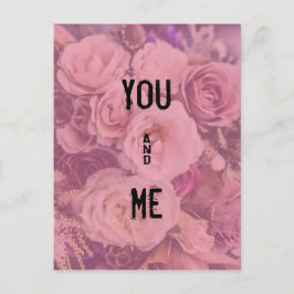 "Sie u. ich" romantische Rosen Postkarte