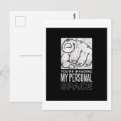 Sie überfallen meinen persönlichen Raum lustige Te Postkarte (Vorne/Hinten)