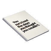 Sie überlebt: Inspiration für Überlebensquote - Dr Notizblock (Rechte Seite)