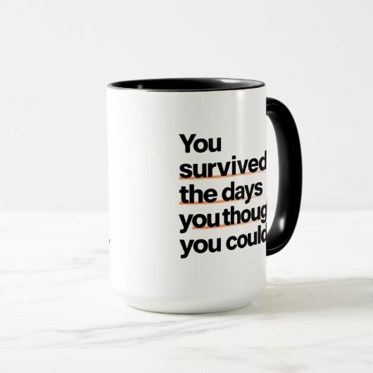 Sie überlebt: Inspiration für Überlebensquote - Dr Tasse (VorderseiteRechts)