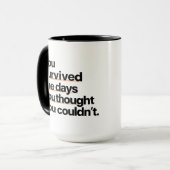 Sie überlebt: Inspiration für Überlebensquote - Dr Tasse (Vorderseite Links)