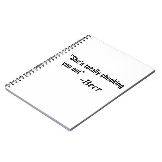 "Sie überprüft dich komplett" - Bier Notizblock (Linke Seite)