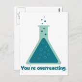 Sie überreagieren den Beaker der Chemie Science Postkarte (Vorne/Hinten)