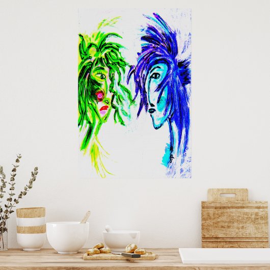 Sie und ich 24x36 poster (Küche)