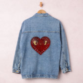 Sie und ich - Alphabet-Spiel auf einem roten Herz Jeansjacke (Hangar)