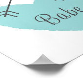 Sie und ich Babe - blaues Herz Poster (Ecke)