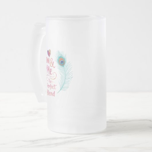 Sie und ich - die perfekte Mischung | Romantik Mattglas Bierglas (Vorderseite Links)