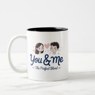 Sie und ich - die perfekte Mischung Romantik Zweifarbige Tasse
