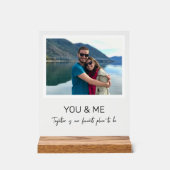 Sie und ich Foto und Personalisierter Text Acrylschild (Vorderseite)