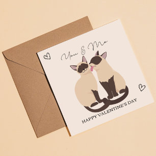 Sie und ich freuen mich, Feline Friends Valentine' Einladung