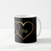 Sie und ich Gold hören Romance Kaffeetasse (VorderseiteRechts)