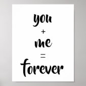 Sie und ich haben für immer Wall Art zitiert Poster (Vorne)