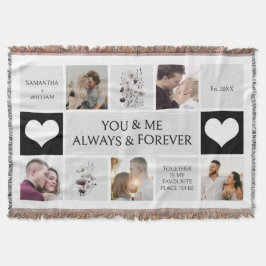 Sie und ich immer und für immer Foto Collage Decke