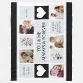 Sie und ich immer und für immer Foto Collage Fleecedecke (Vorderseite)