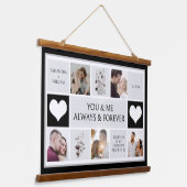 Sie und ich immer und für immer Foto Collage Wandteppich Mit Holzrahmen (Gewinkelt)