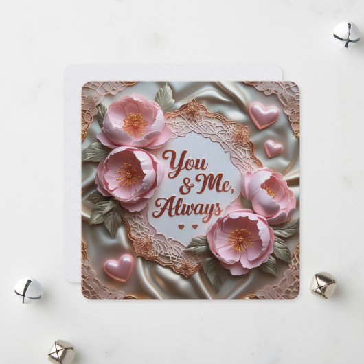 Sie und ich, immer Valentinerkarten Feiertagskarte (Vorderseite/Rückseite Beispiel)