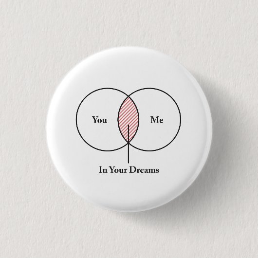 Sie und ich in Ihrem Träume Venn Diagramm Button (Vorderseite)