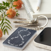 Sie und ich Infinity Rectangle Schlüsselanhänger (Vorderseite rechts)