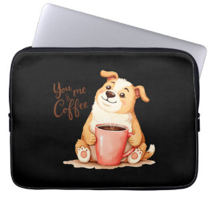 Sie und ich Kaffee - Niedlich Corgi & Cosy Brew Laptopschutzhülle